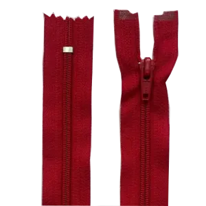 Nylon Closed End Zip for Dress & Skirt - 5" (12.7cm) With Self Colour Metal Zipper