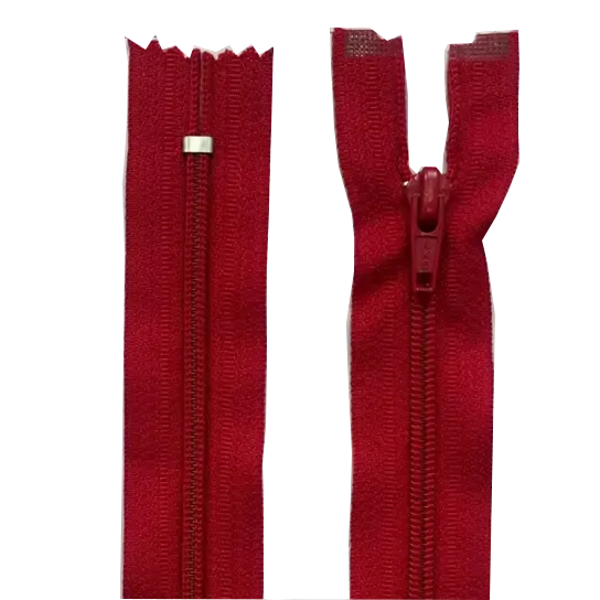 Nylon Closed End Zip for Dress & Skirt - 5" (12.7cm) With Self Colour Metal Zipper