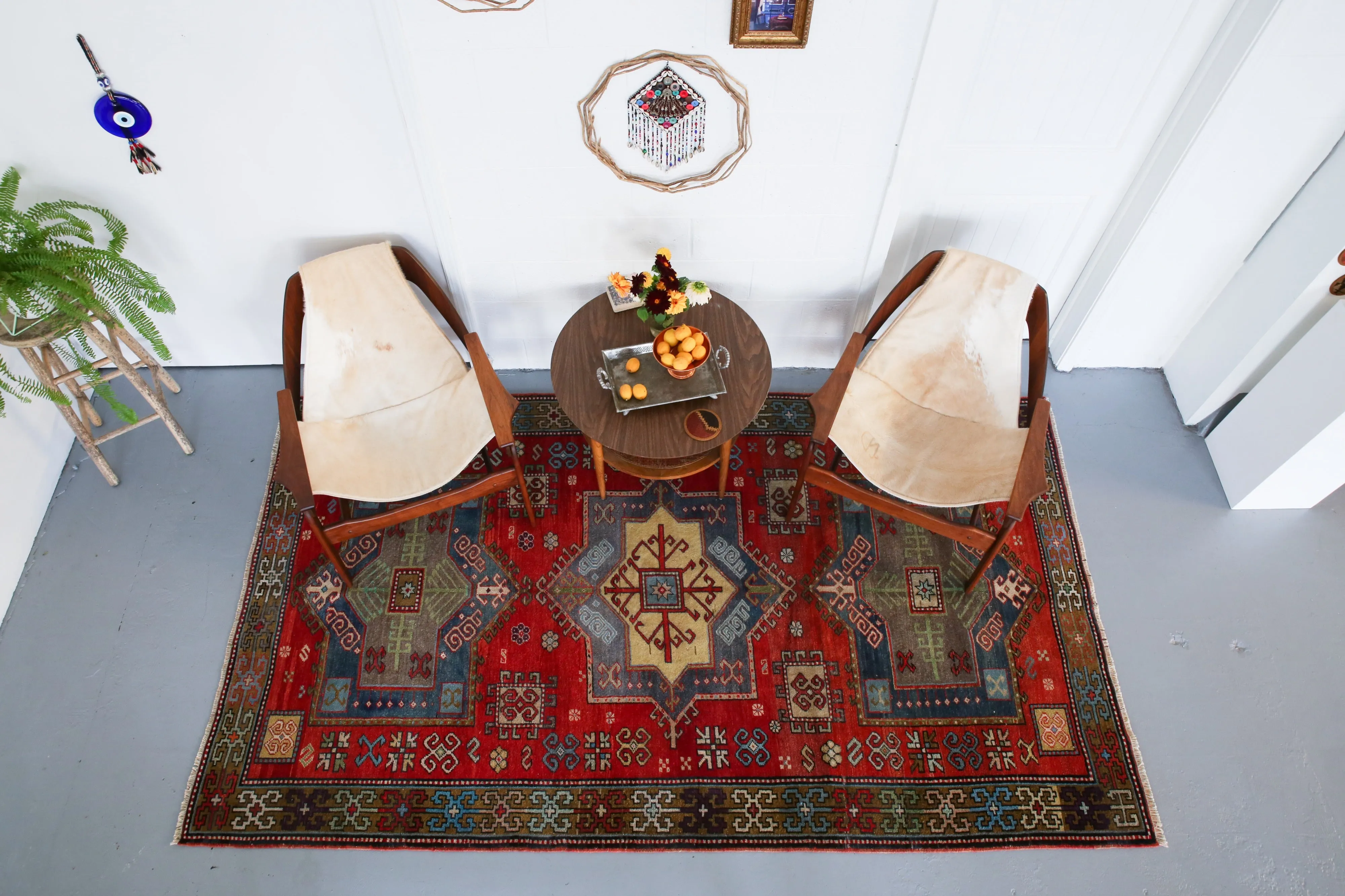Old  Anatolian Yoruk Rug 5.4ftx9.7ft