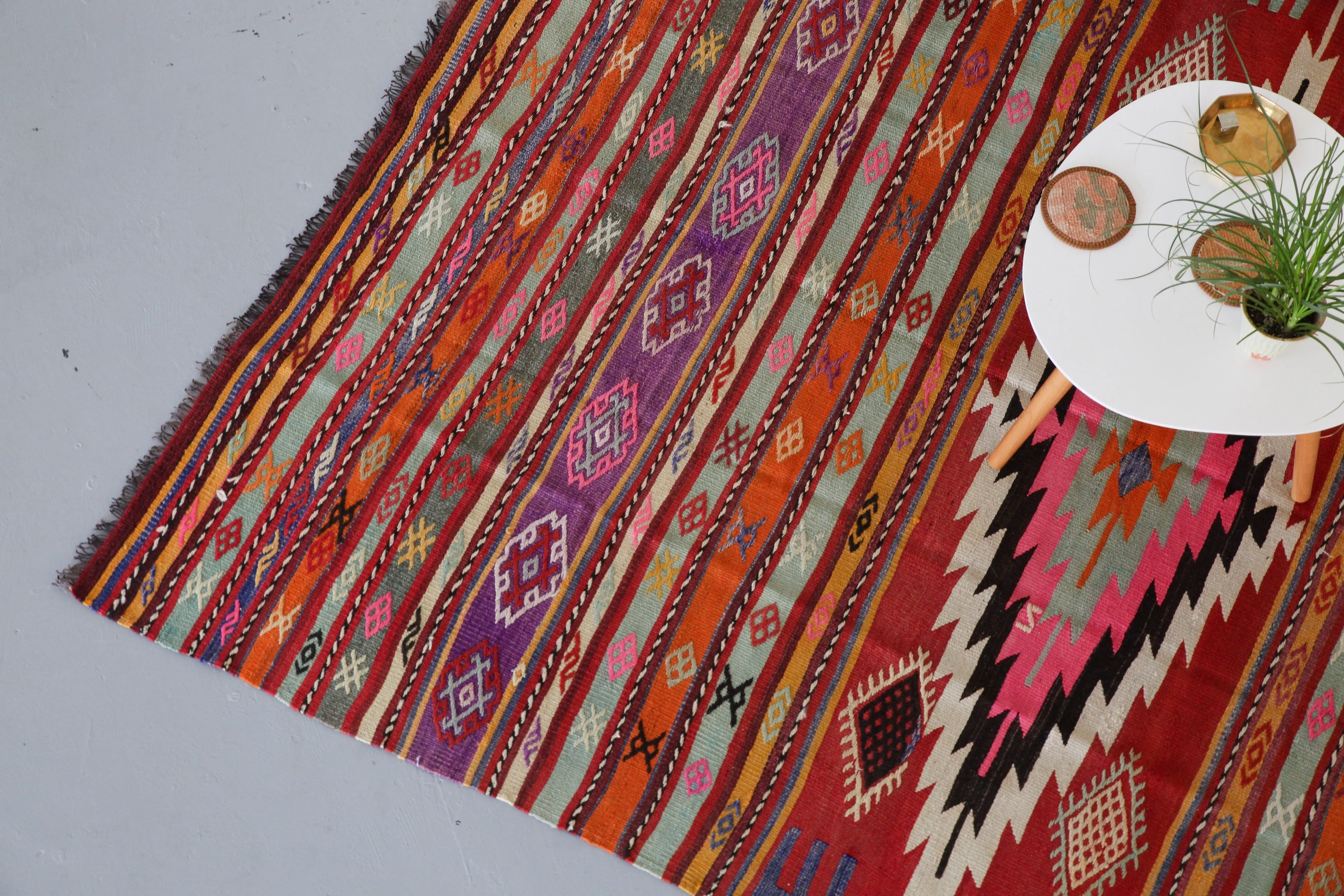 Old Manisa Kilim Rug