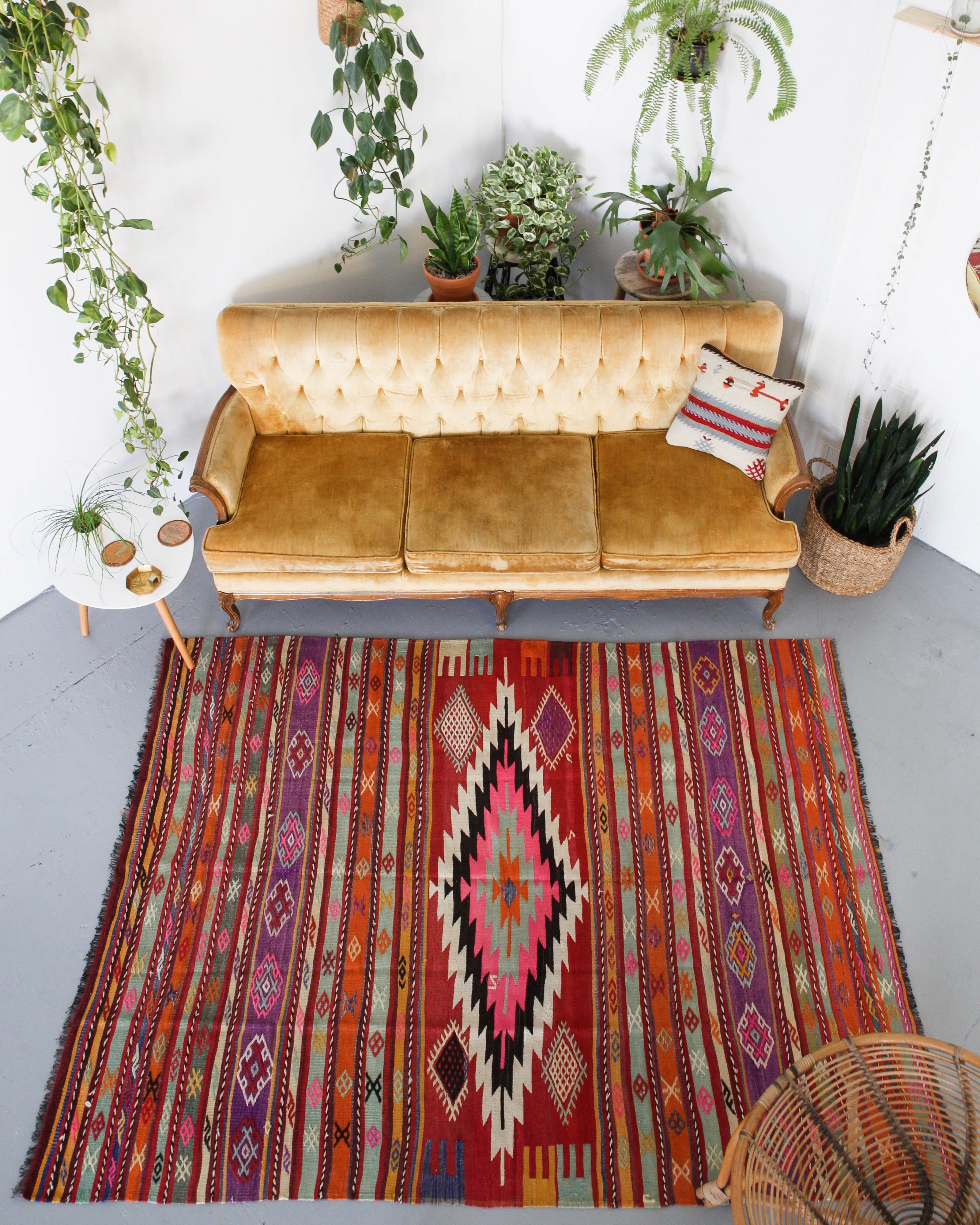 Old Manisa Kilim Rug