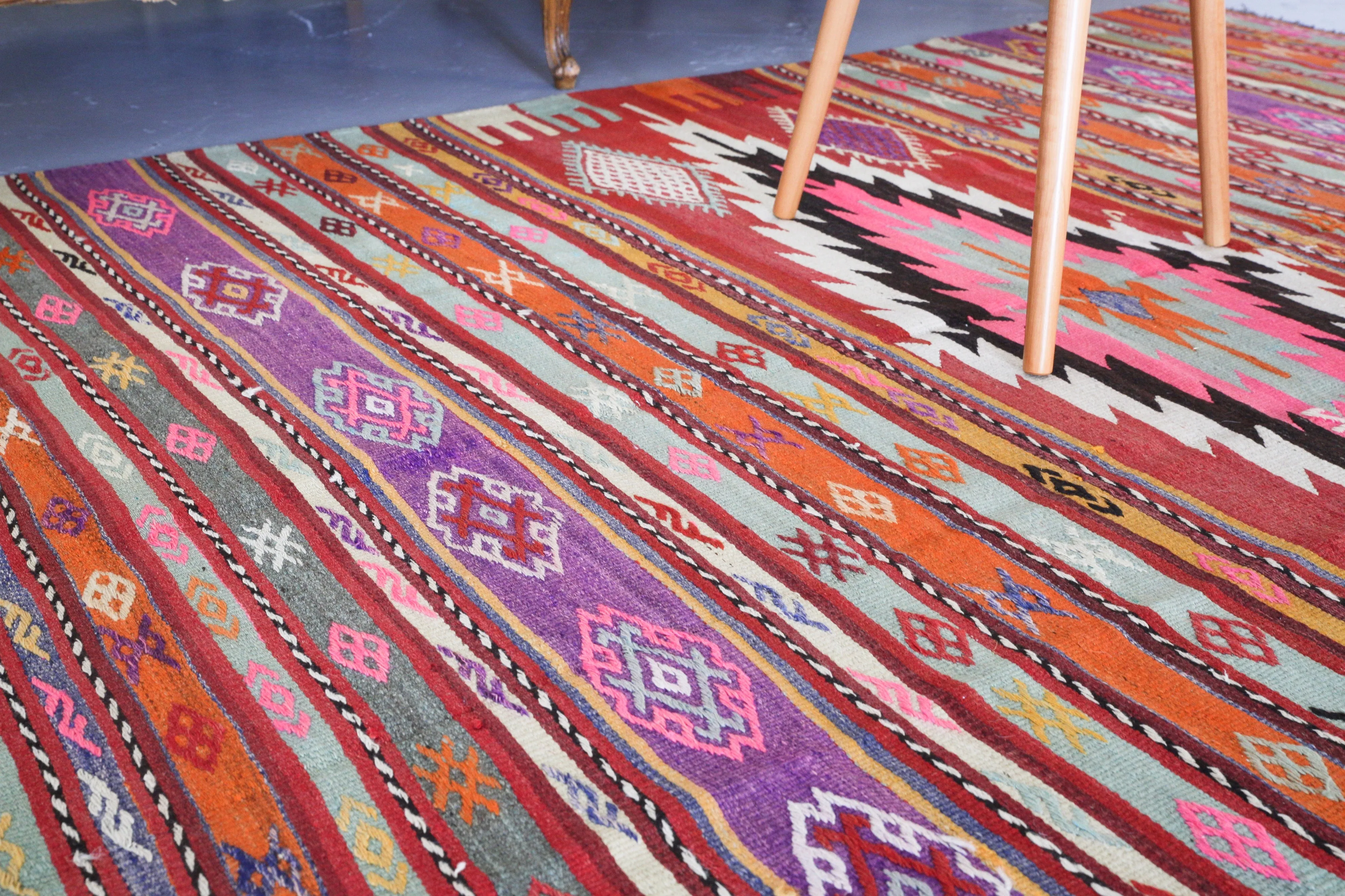 Old Manisa Kilim Rug