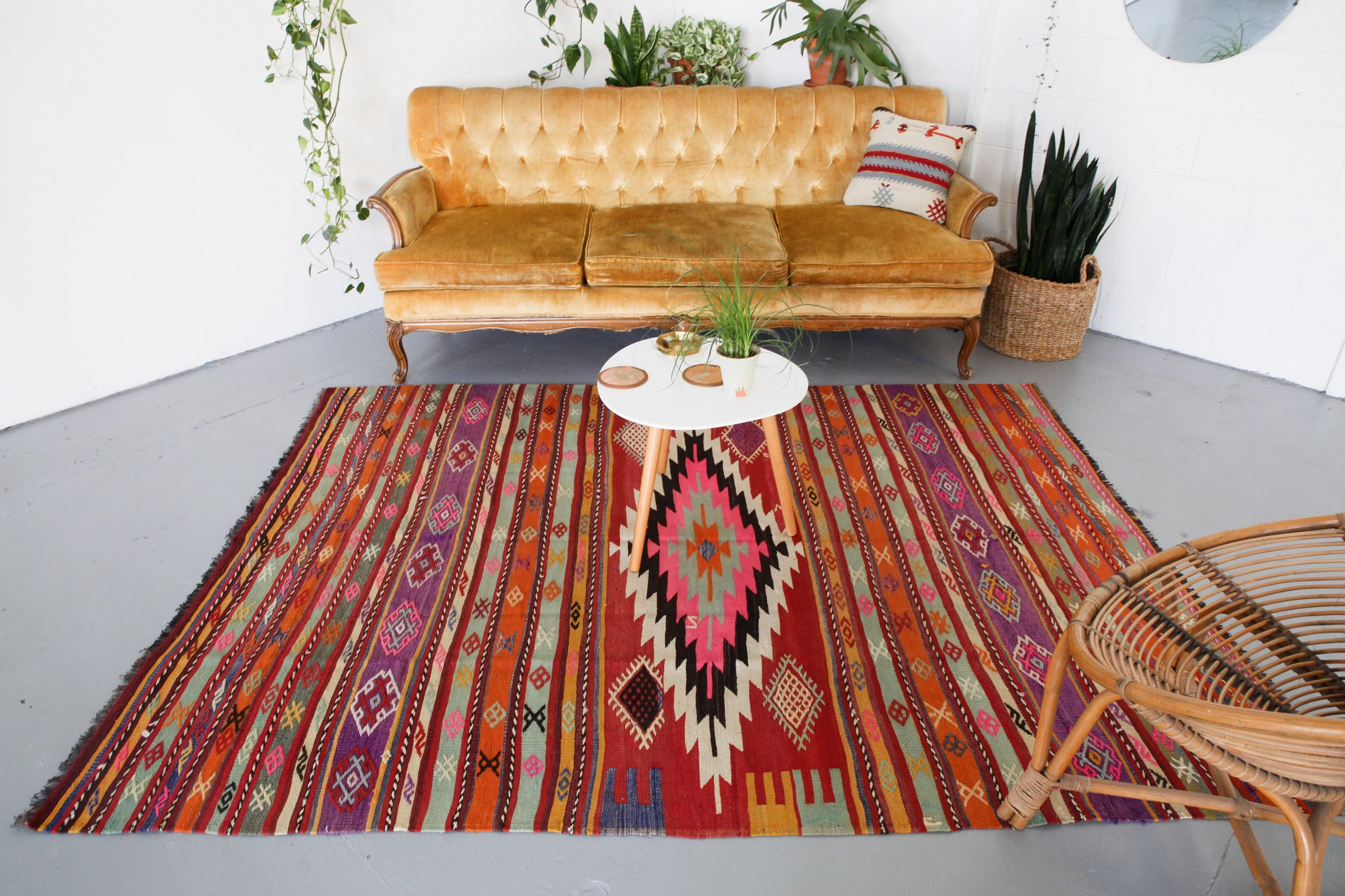 Old Manisa Kilim Rug