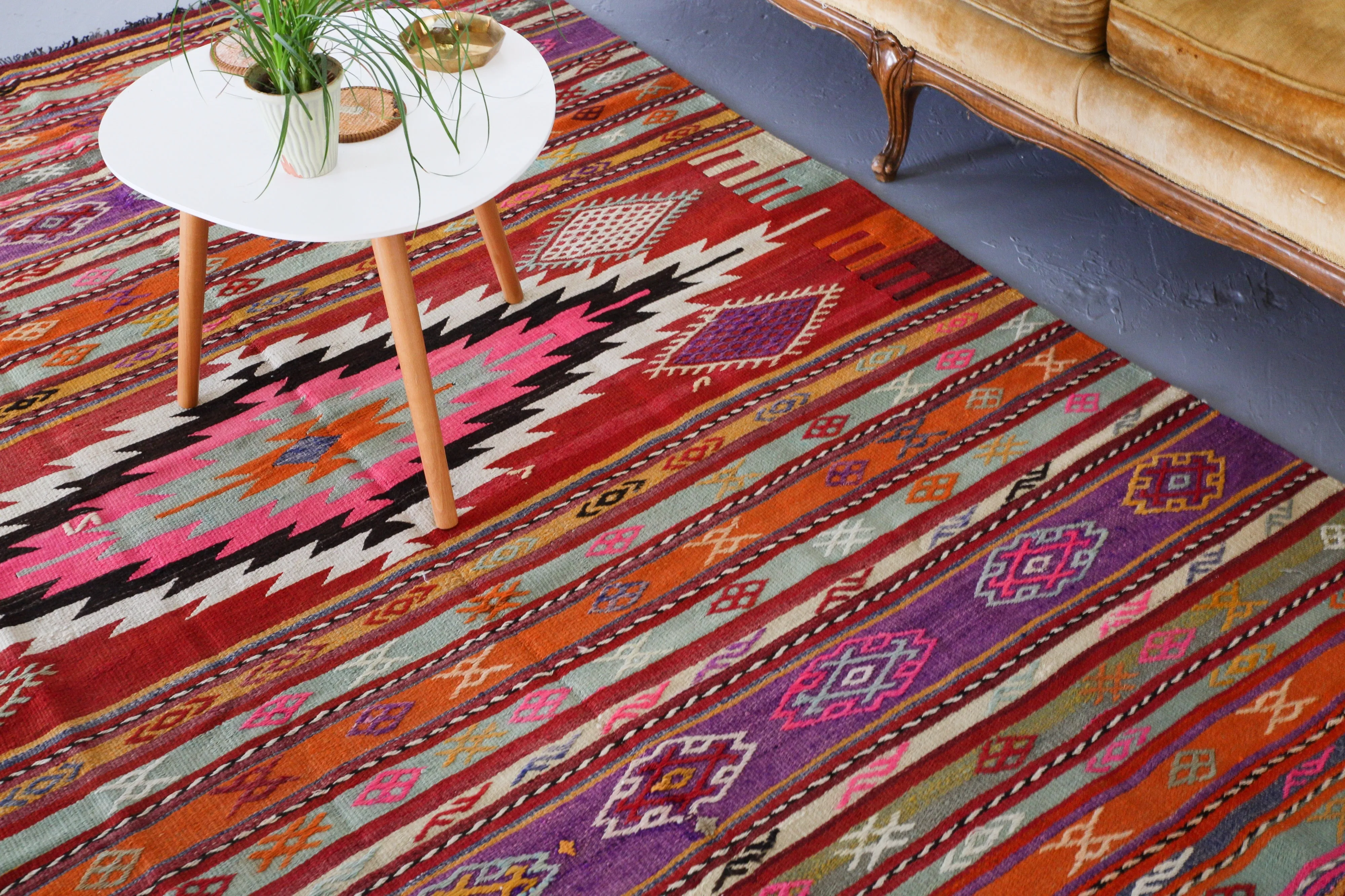 Old Manisa Kilim Rug
