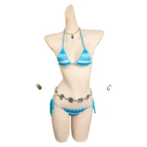 One Piece Nami Blue Bikinis Swimwear Swimsuit Cosplay Costume Outfits Halloween Carnival Suit ﻿