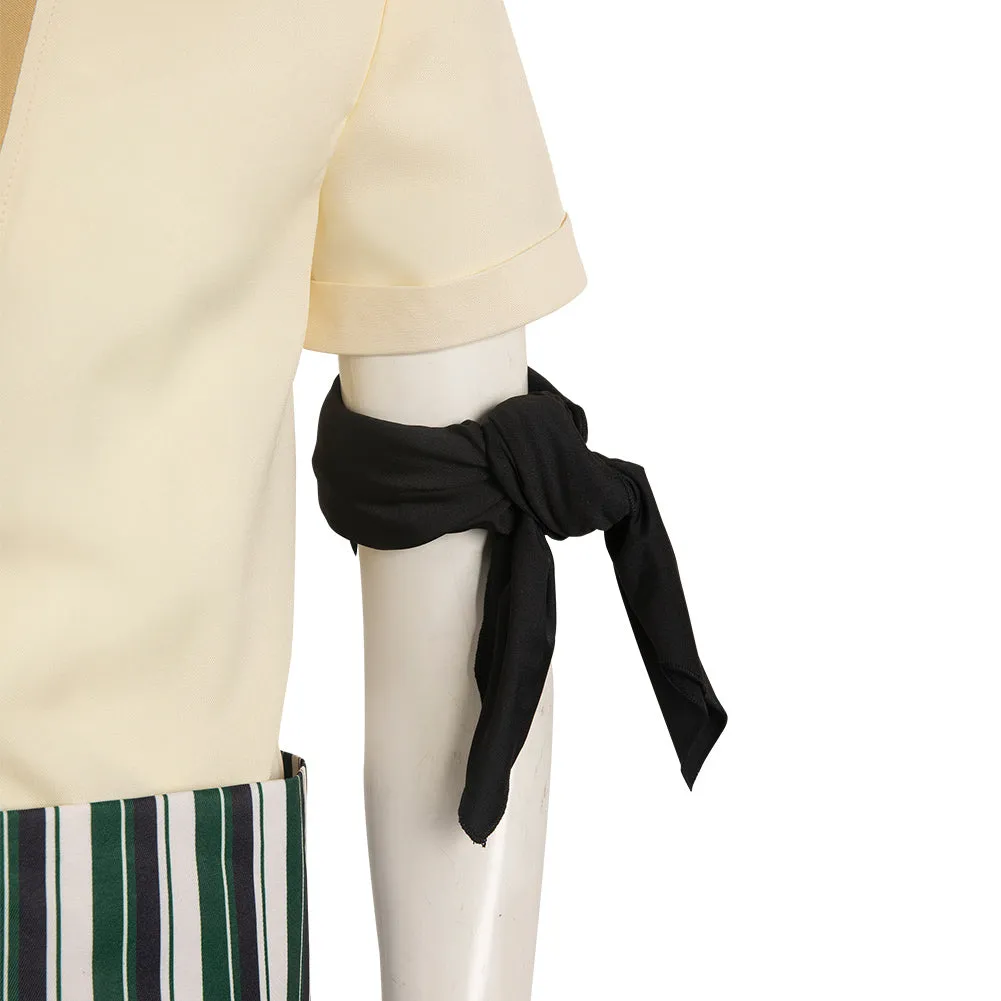 One Piece Roronoa Zoro Cosplay Costume White Outfits Halloween Carnival Suit