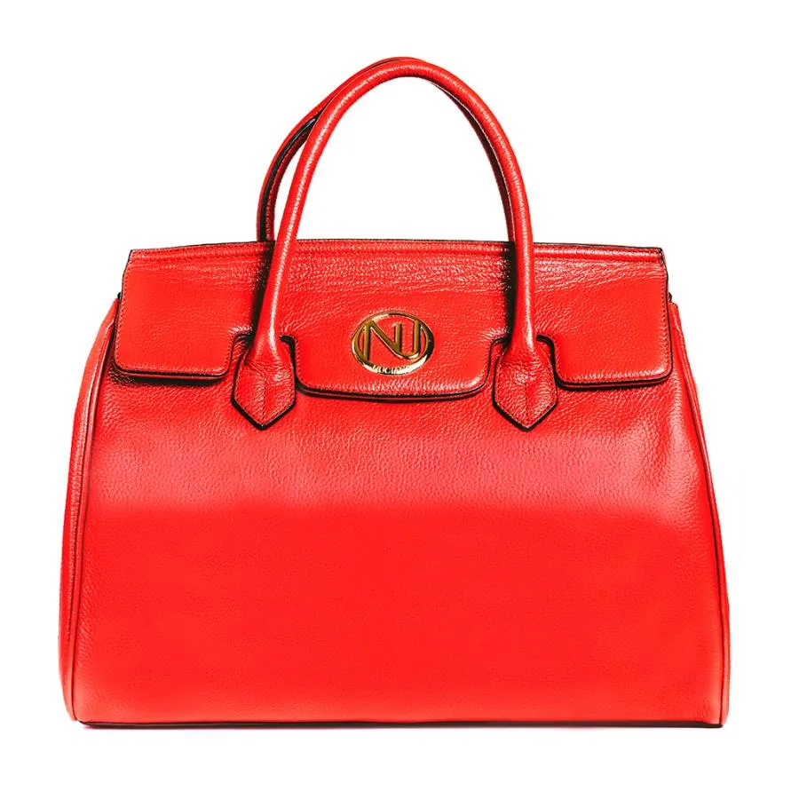 Ophelia Handbag in Red Pebble Leather