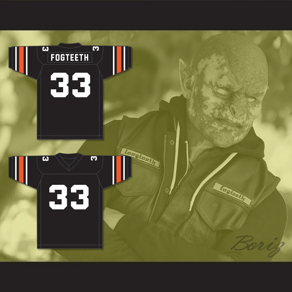 Orc Fogteeth 33 Black Football Jersey