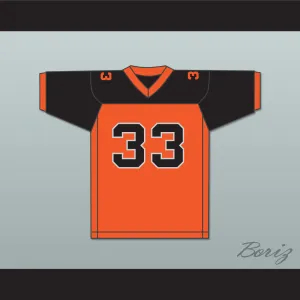 Orc Fogteeth 33 Orange/Black Football Jersey