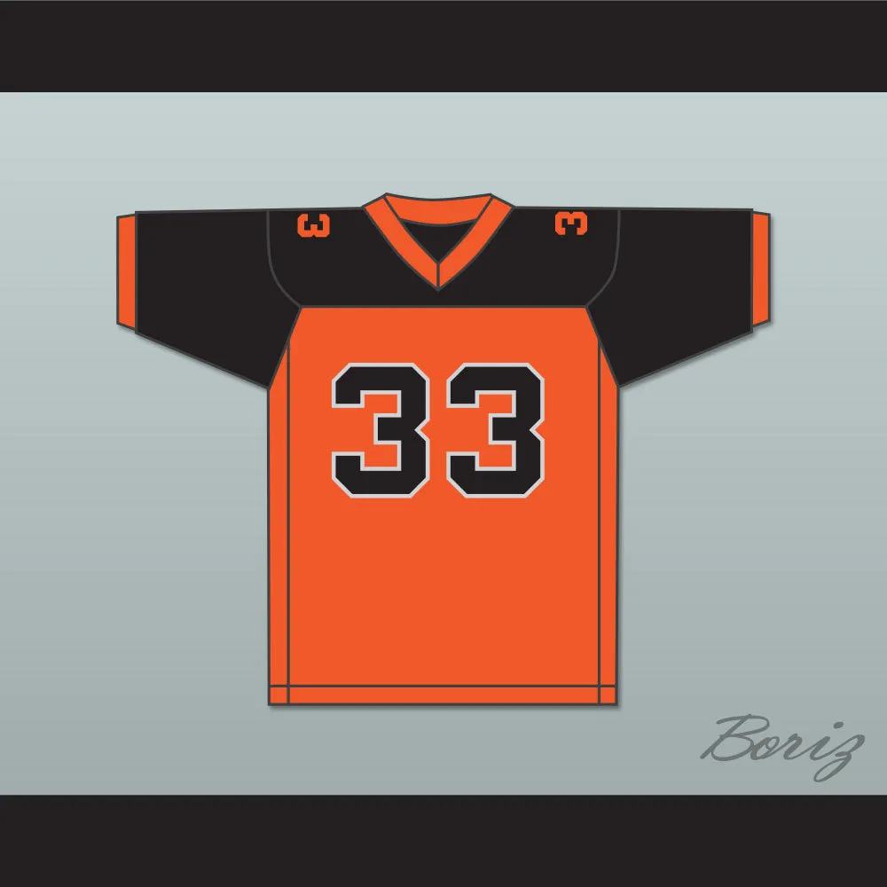 Orc Fogteeth 33 Orange/Black Football Jersey