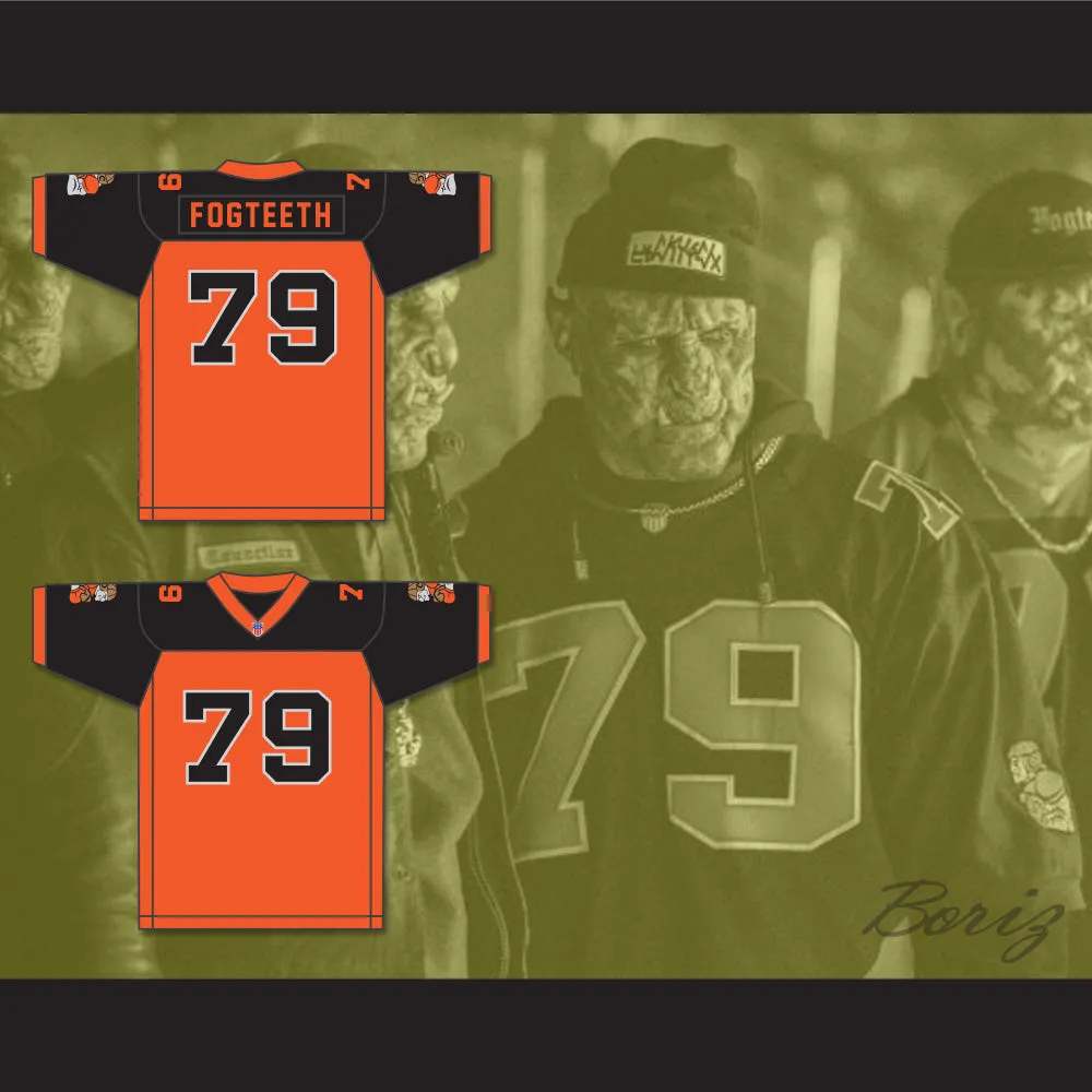Orc Fogteeth 79 Orange/Black Football Jersey with Patches