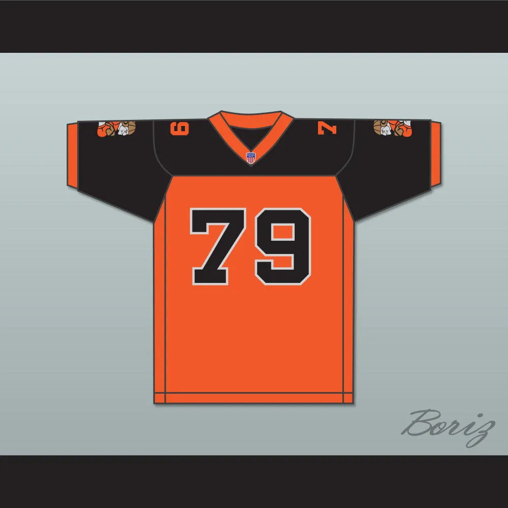 Orc Fogteeth 79 Orange/Black Football Jersey with Patches