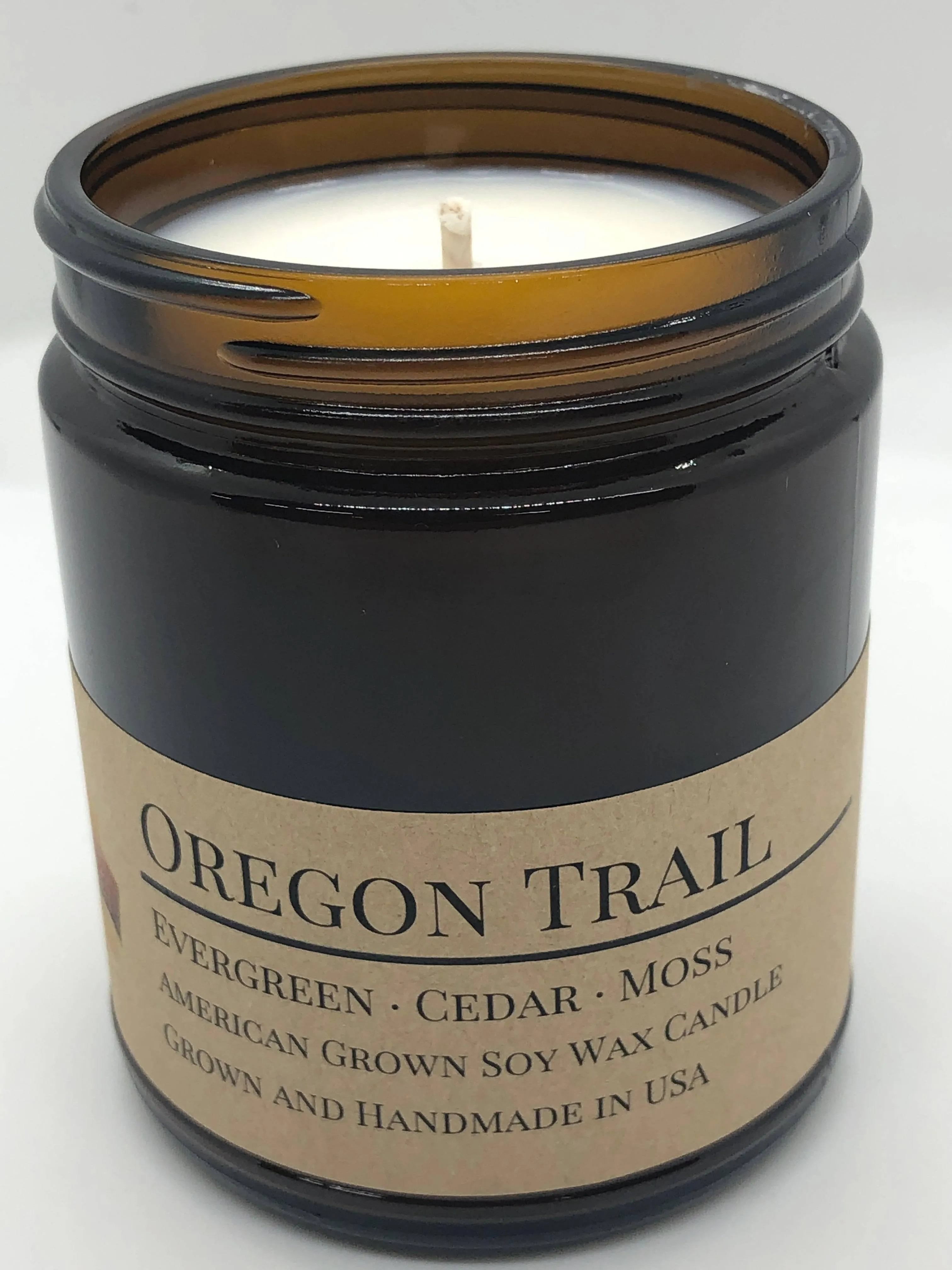 Oregon Trail Soy Wax Candle | 9 oz Amber Apothecary Jar