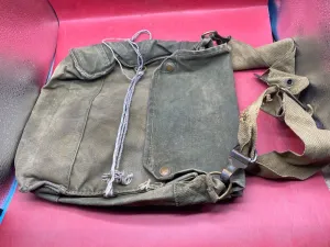 Original WW2 British Army 1942 Dated Gas Mask Bag - Combat Worn