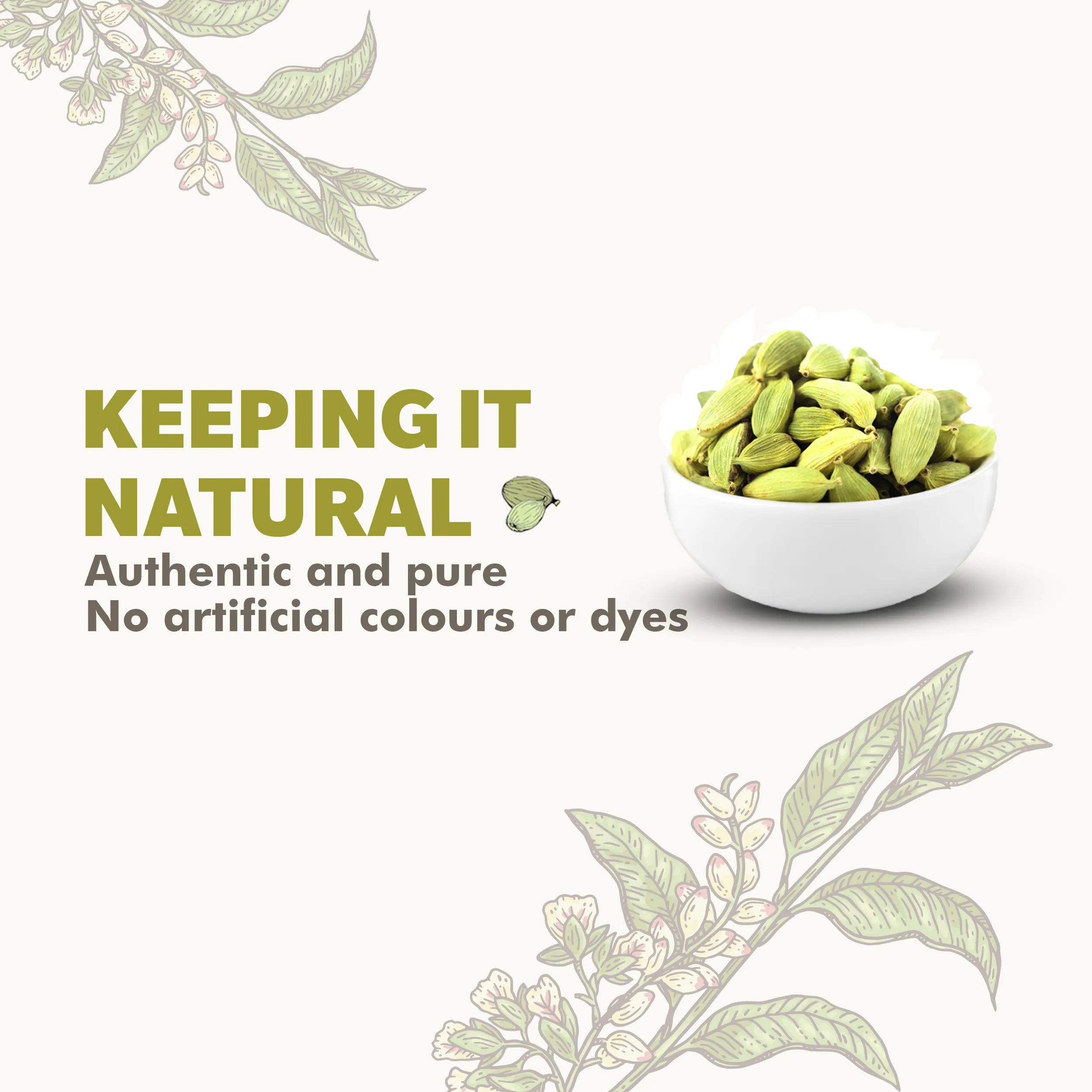 Orika's Idukki Bold Green Cardamom, 60g
