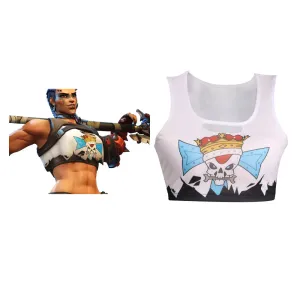 Overwatch OW- Junker Queen Cosplay Costume Vest Sleeveless Shirt  Halloween Carnival Suit