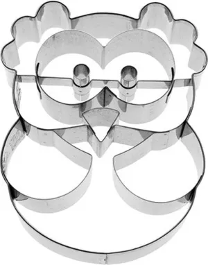 Owl Cookie Cutter with Embossed Detail 9cm
