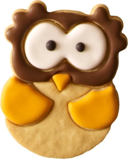 Owl Cookie Cutter with Embossed Detail 9cm