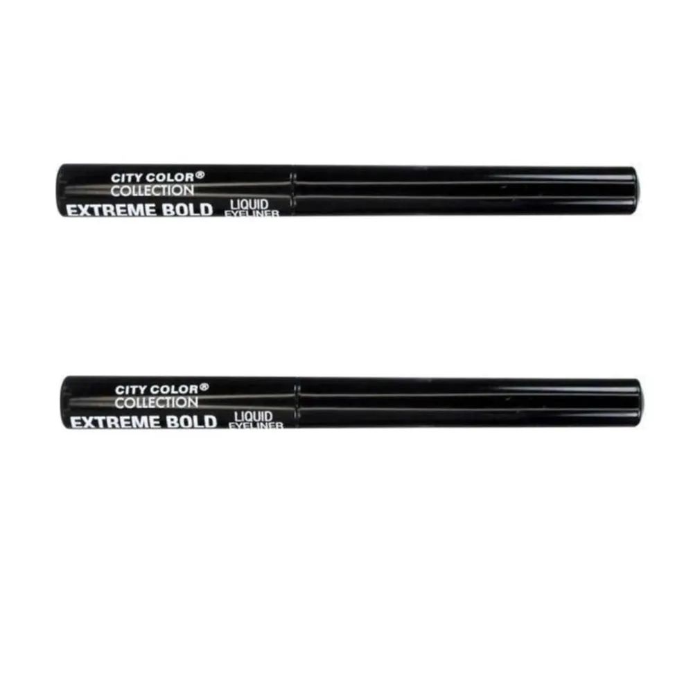 Pack of 2 CITY COLOR Extreme Bold Liquid Eyeliner, Black
