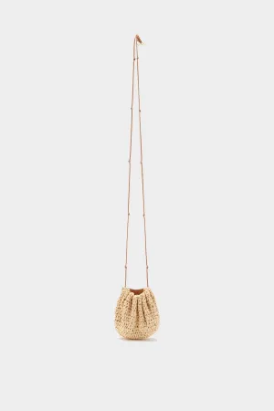Paloma Ruched Pochette in Cream Sierra