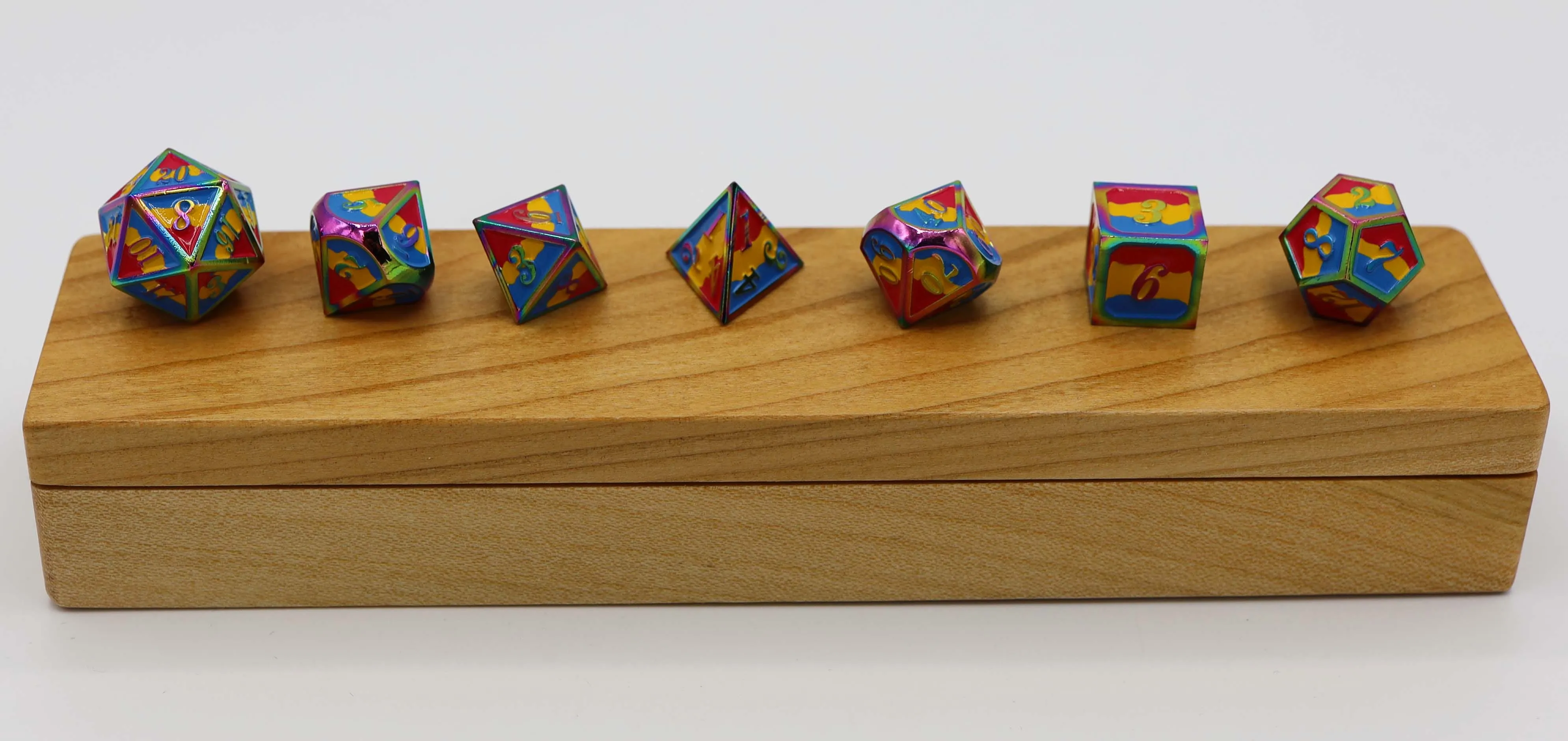 Pansexual Pride Flag - Metal RPG Dice Set