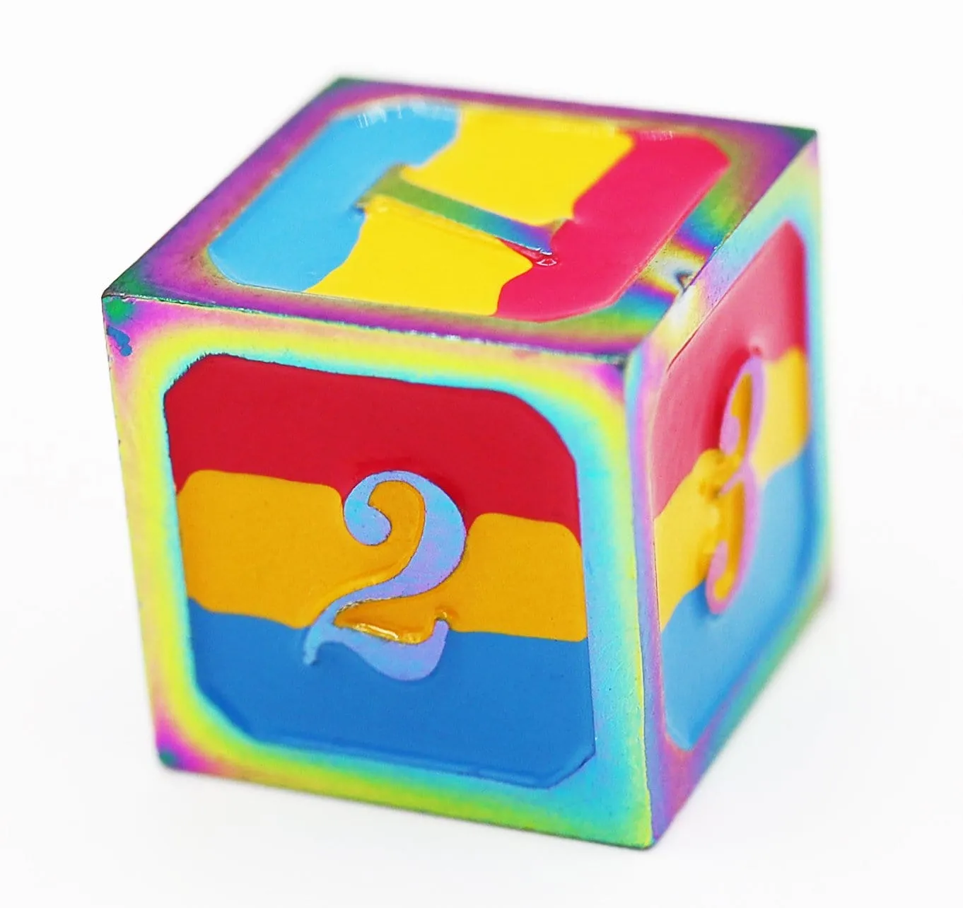 Pansexual Pride Flag - Metal RPG Dice Set