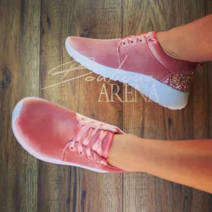 Pantofi casual dama din catifea Speck roz