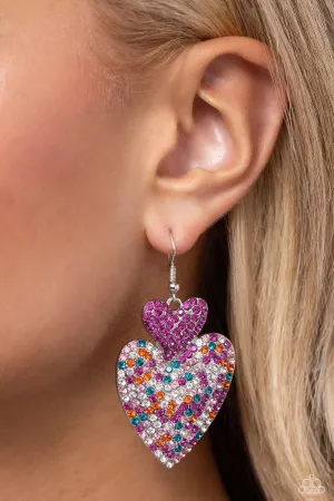 Paparazzi Flirting Flourish Earrings Pink