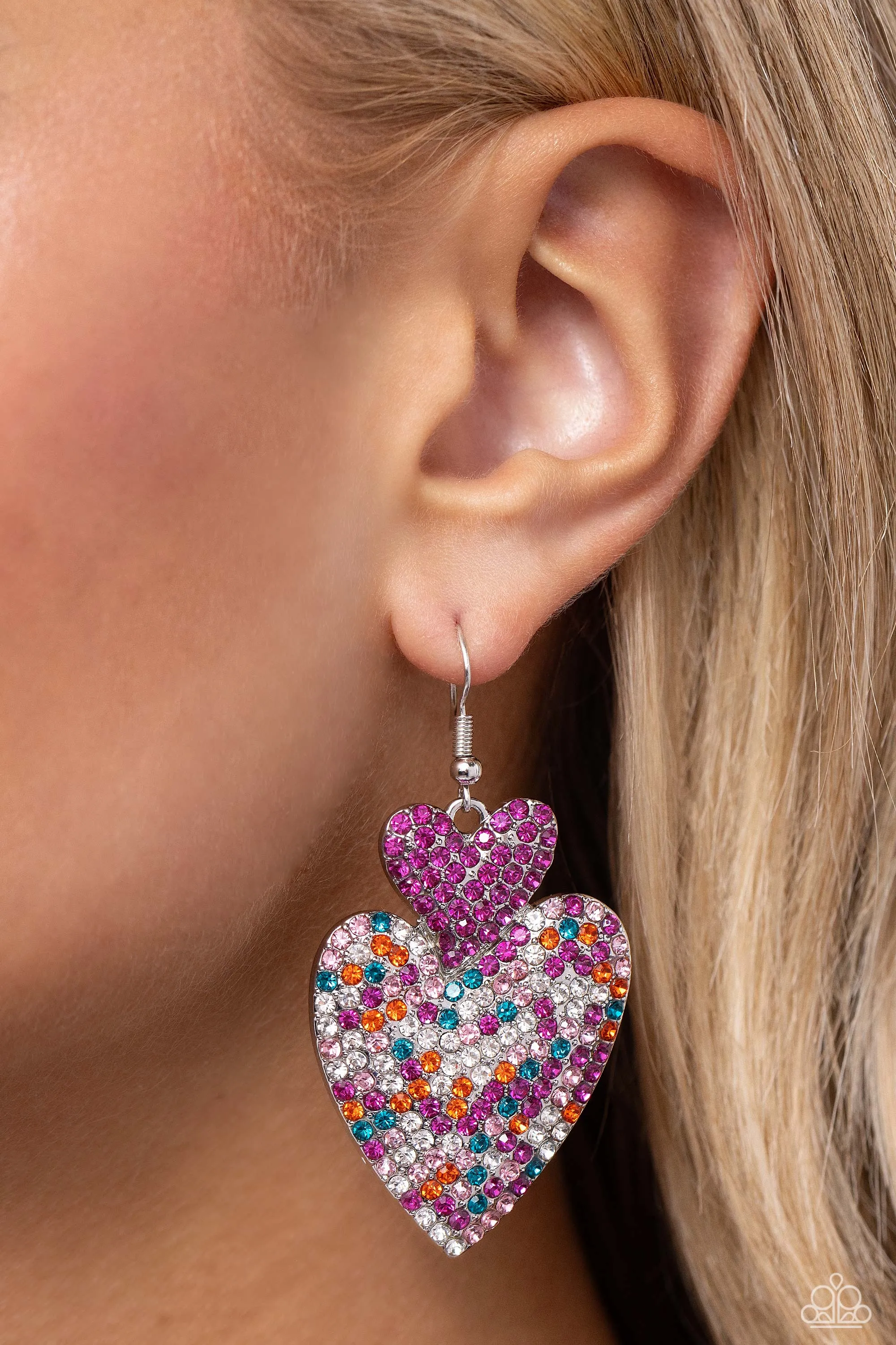 Paparazzi Flirting Flourish Earrings Pink