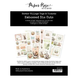 Paper Rose Studio - Easter Village - Tags & Tickets Embossed Die Cuts