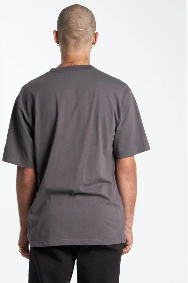 PATCH CORE POCKET TEE - WORN BLACK