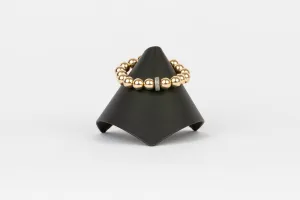Pave diamond, 10mm gold filled beads