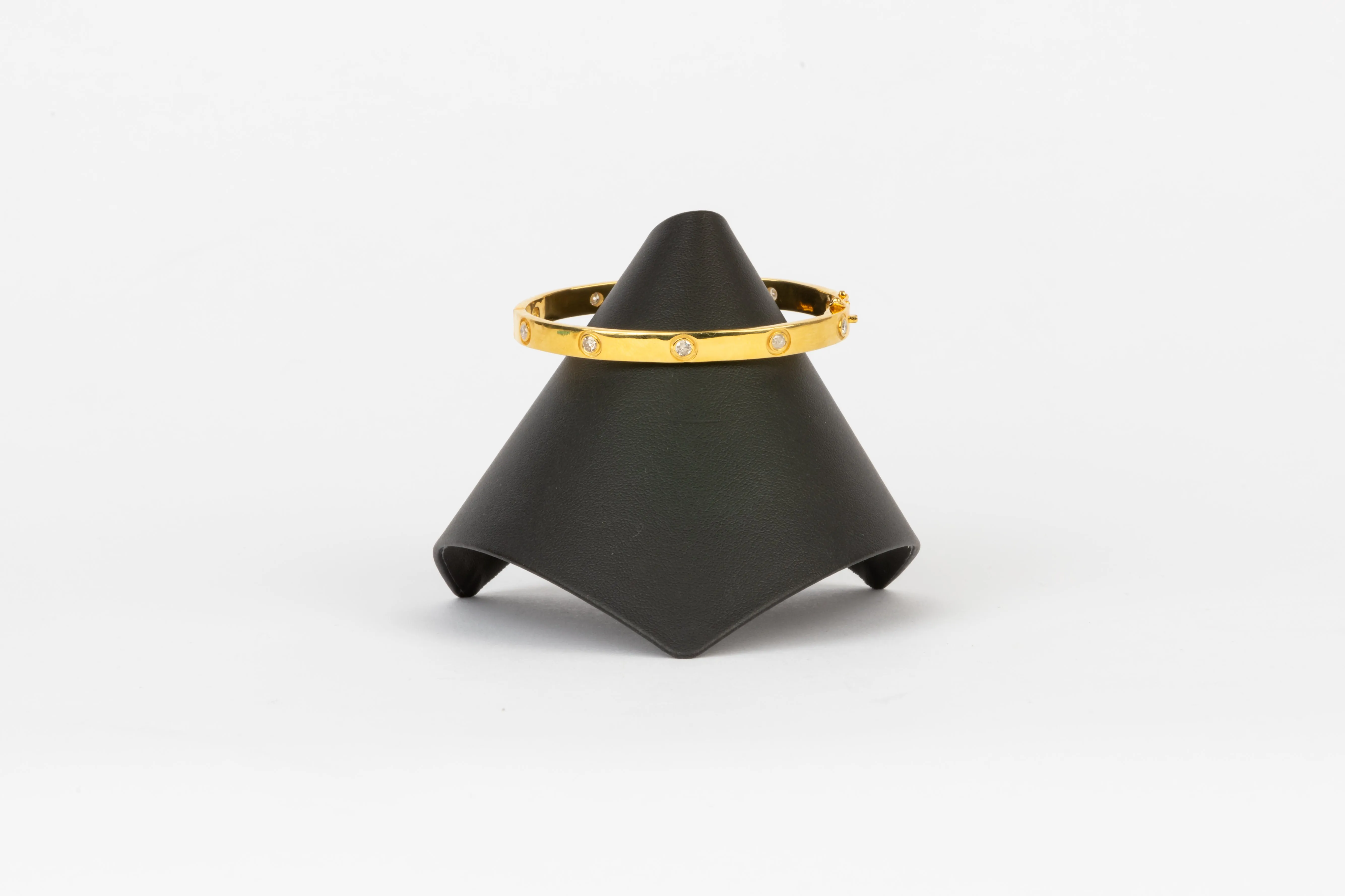 Pave Diamond Vermeil Bangle Bracelet