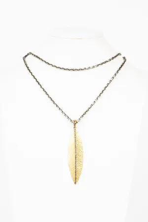 Pave Diamond, Vermeil Mixed Metal Necklace
