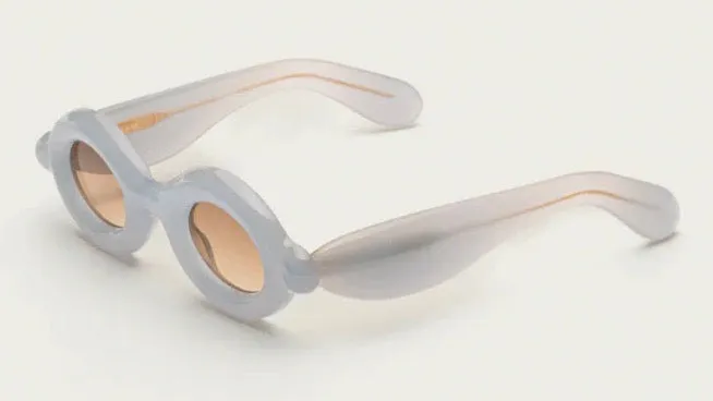 PEBBLE ROUND-Milky Blue / Gradient Brown