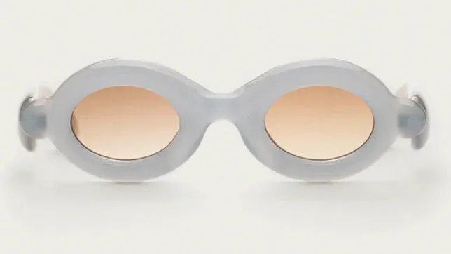 PEBBLE ROUND-Milky Blue / Gradient Brown