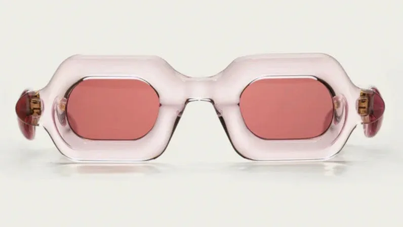 PEBBLE SQUARE-Double Pink / Dark Red