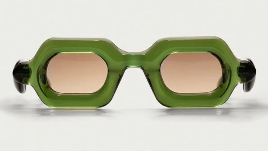 PEBBLE SQUARE-Pistachio Green / Gradient Brown