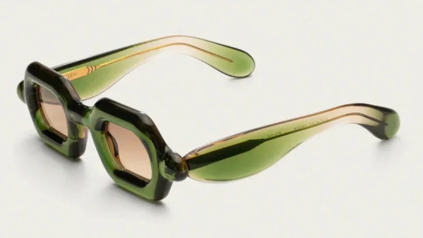 PEBBLE SQUARE-Pistachio Green / Gradient Brown
