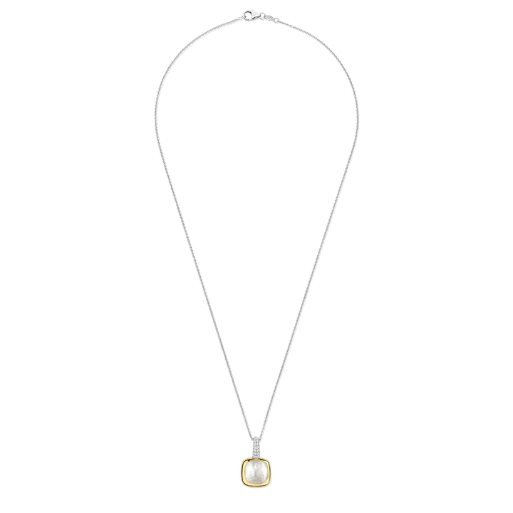 Pendentif TI SENTO - Argent Bicolore, Zircon et Nacre (6829MW)