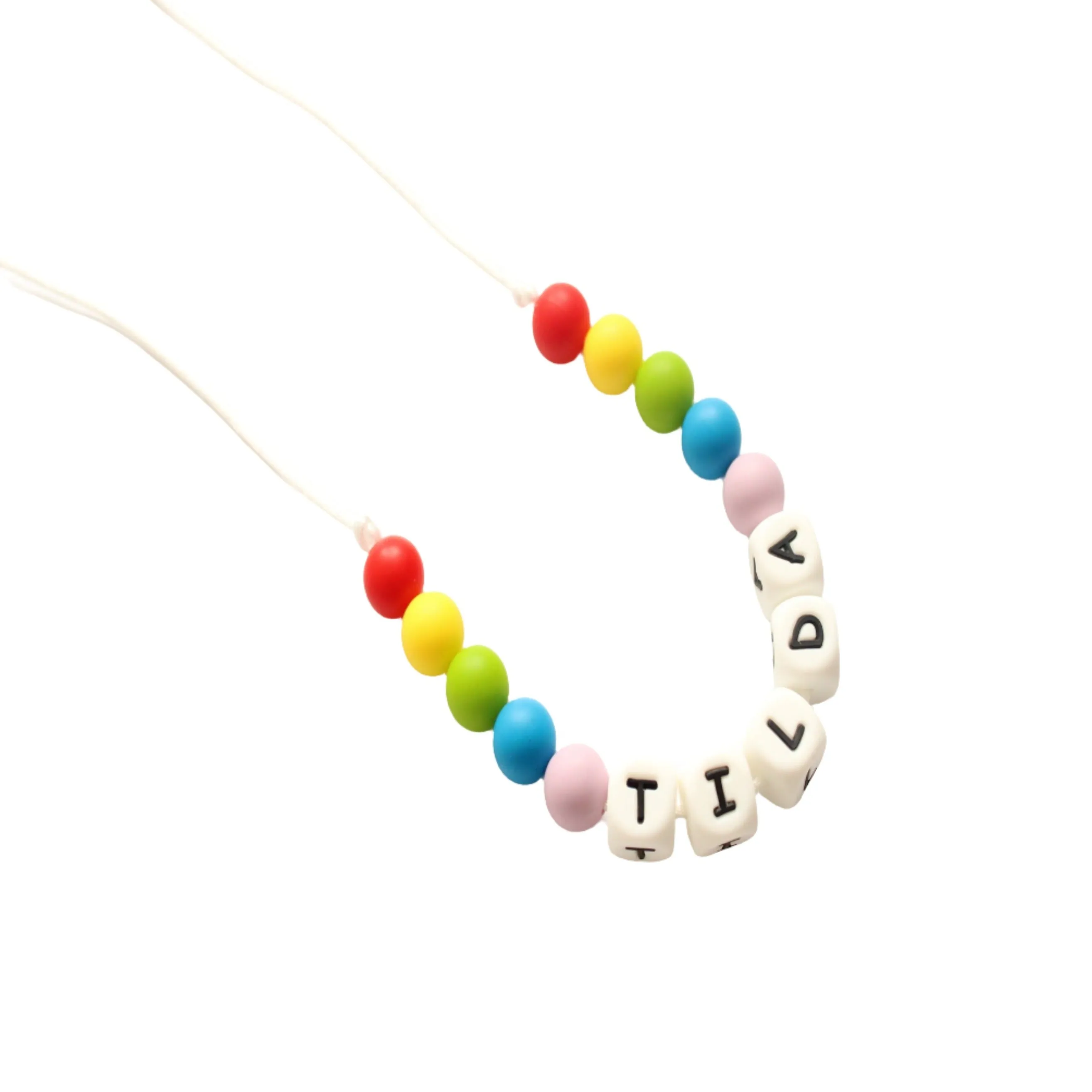 Personalised Bright Rainbow Kids Necklace