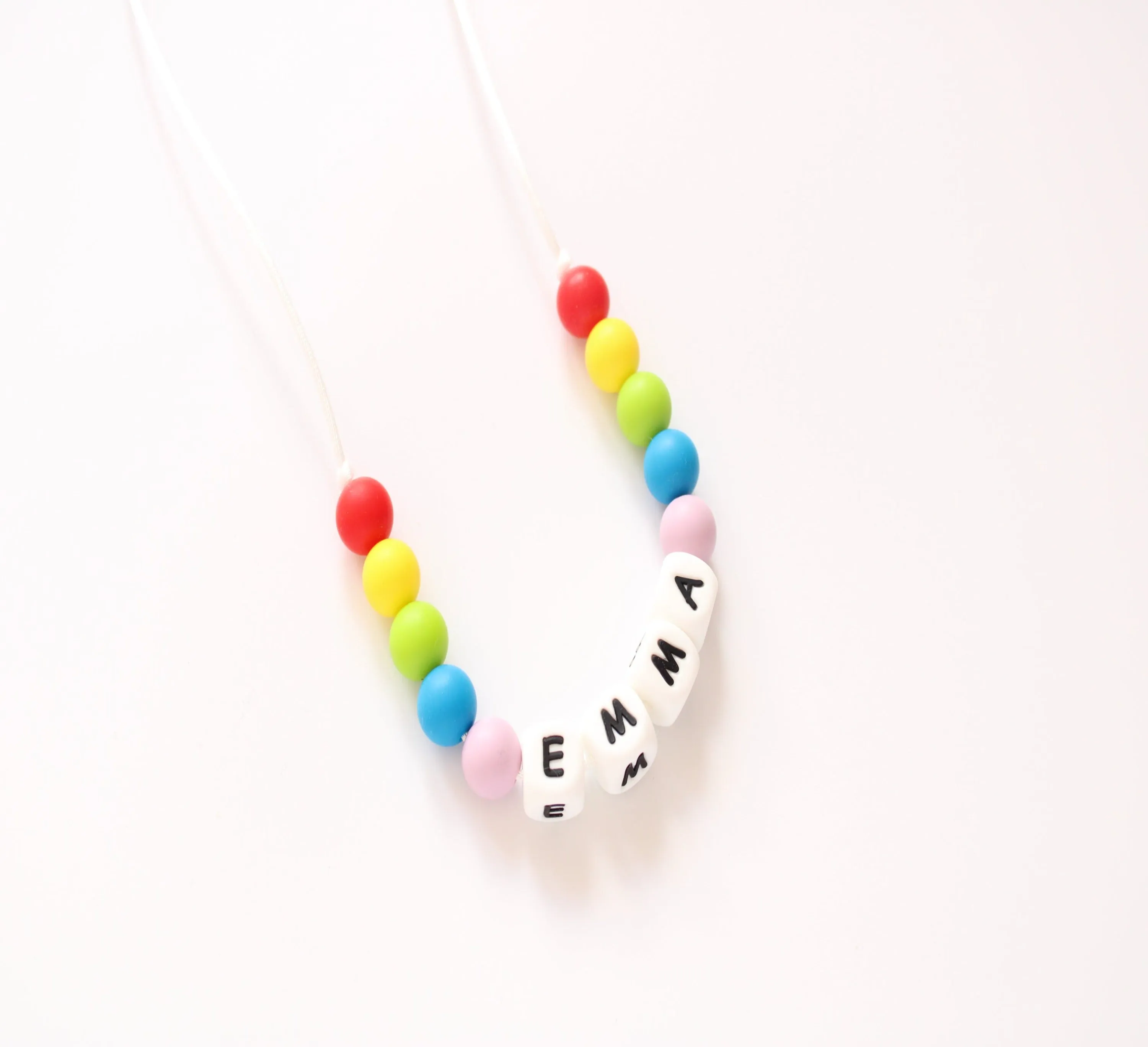 Personalised Bright Rainbow Kids Necklace