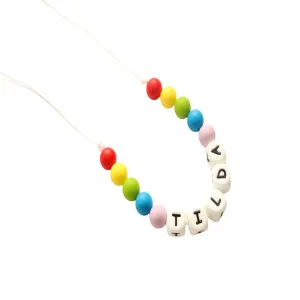 Personalised Bright Rainbow Kids Necklace