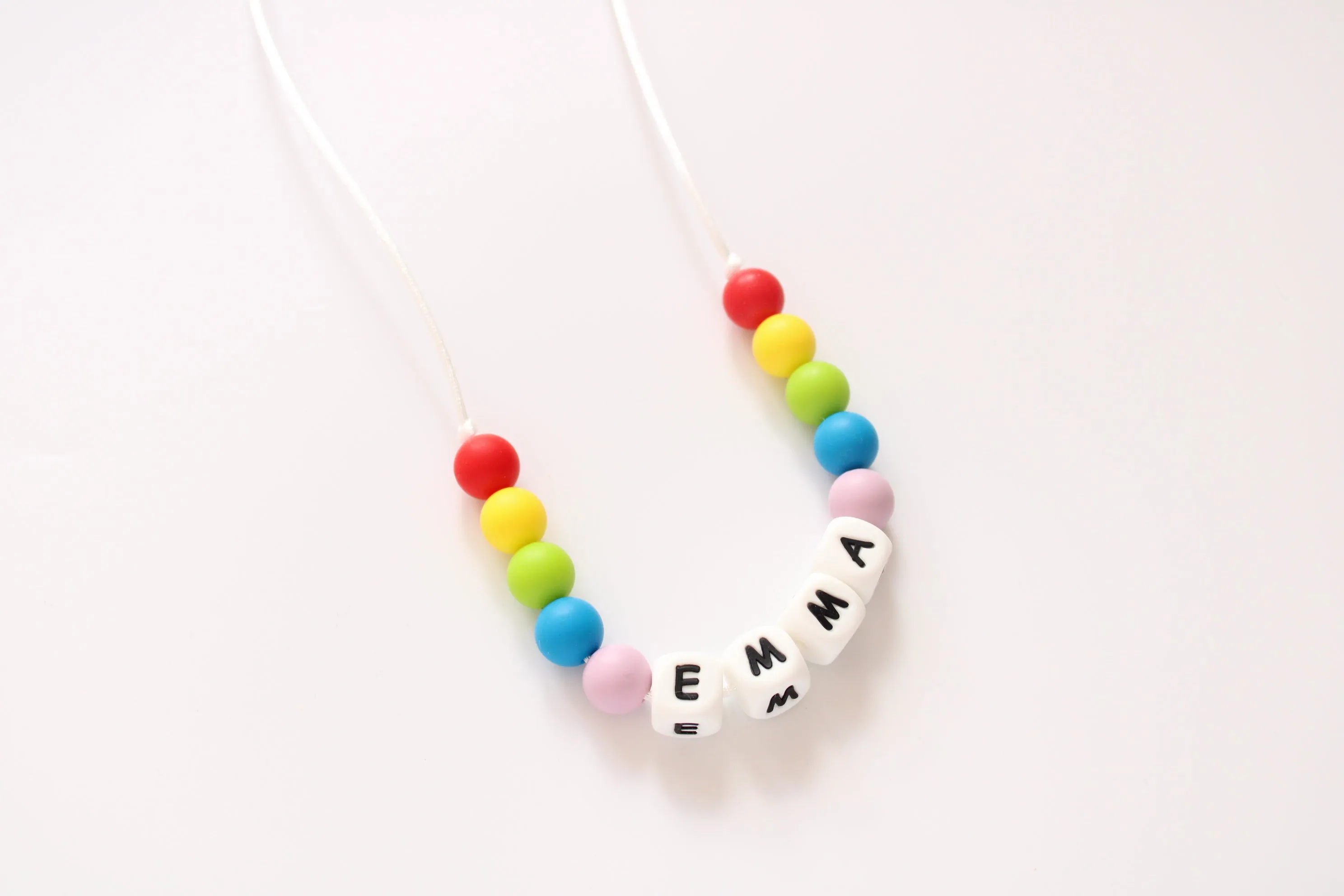 Personalised Bright Rainbow Kids Necklace