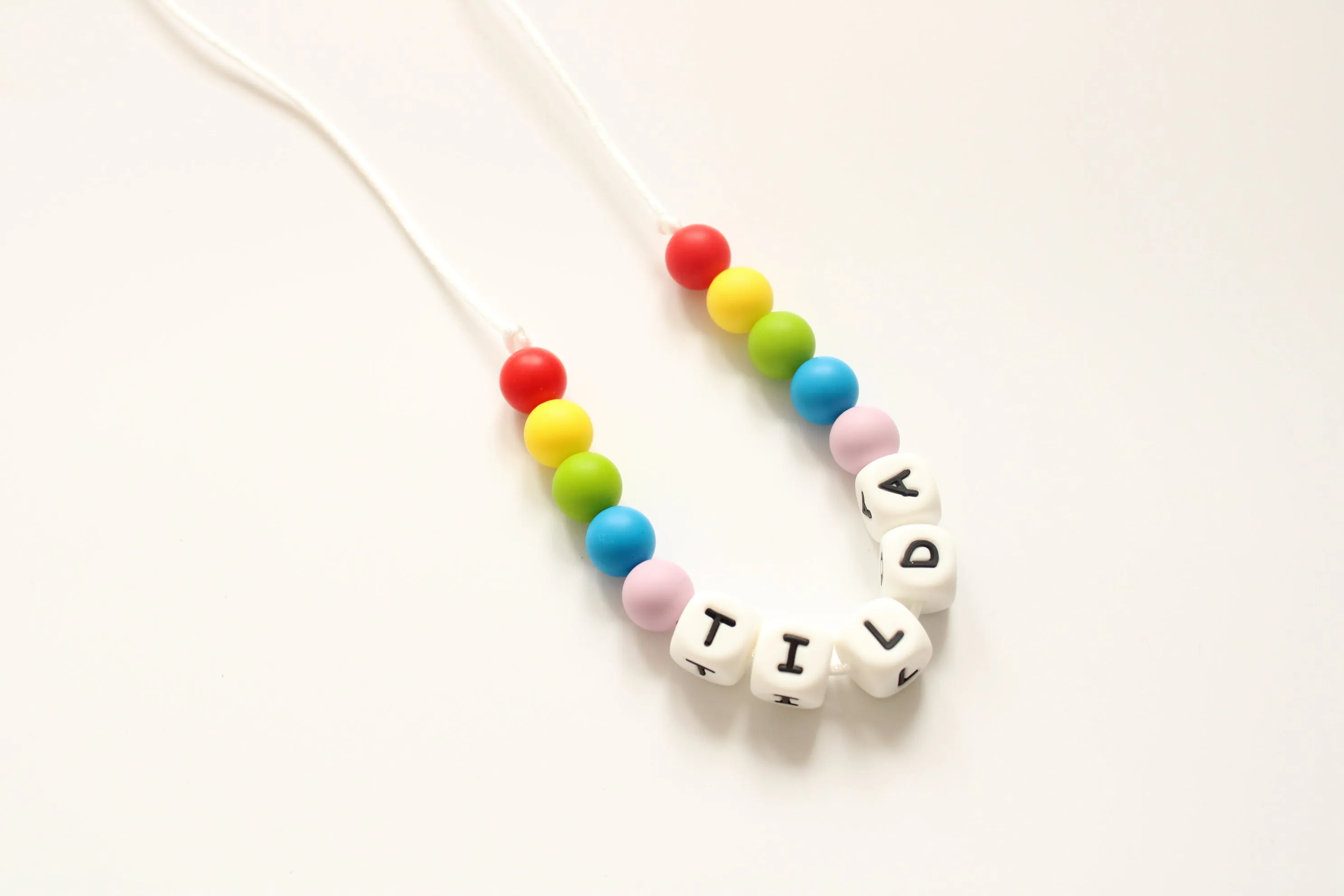 Personalised Bright Rainbow Kids Necklace