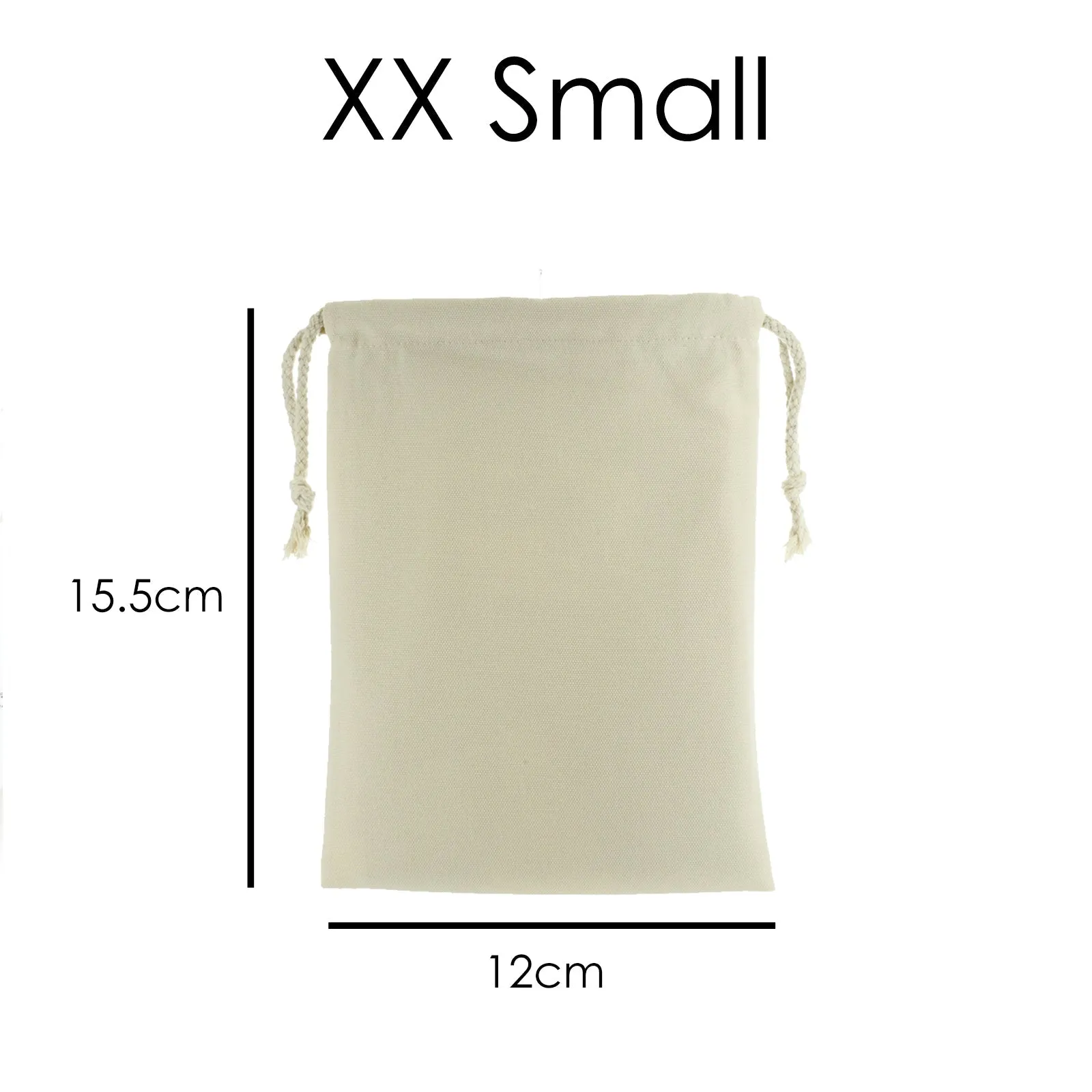 Personalised Canvas Sack with Stylish Text and Cupid Hearts Print