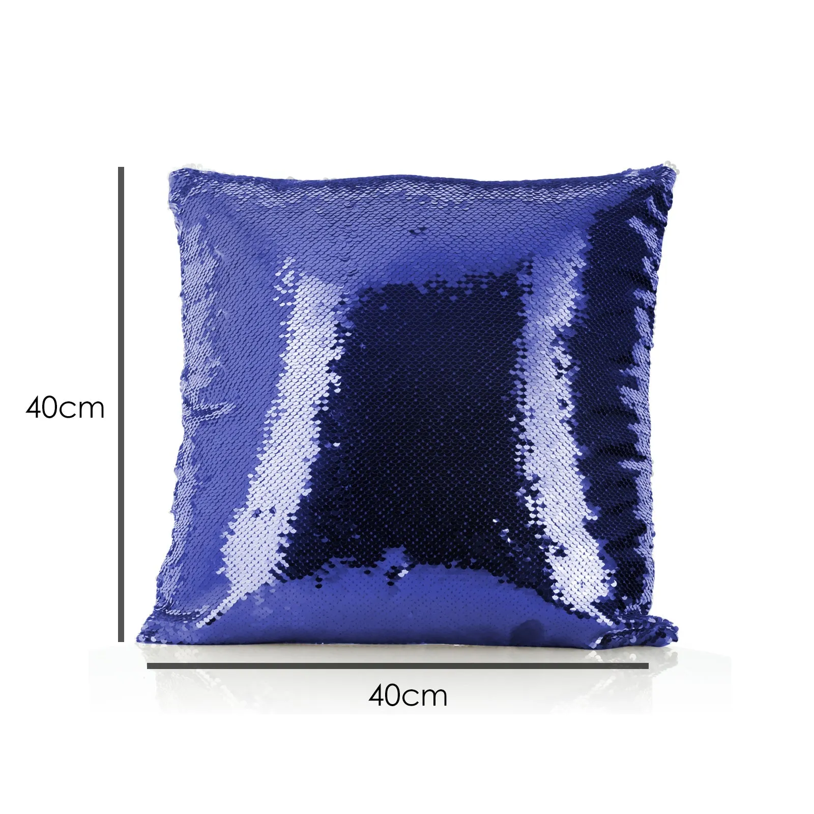 Personalised Sequin Cushion with Stylish Text and Material Hearts Love Message Print