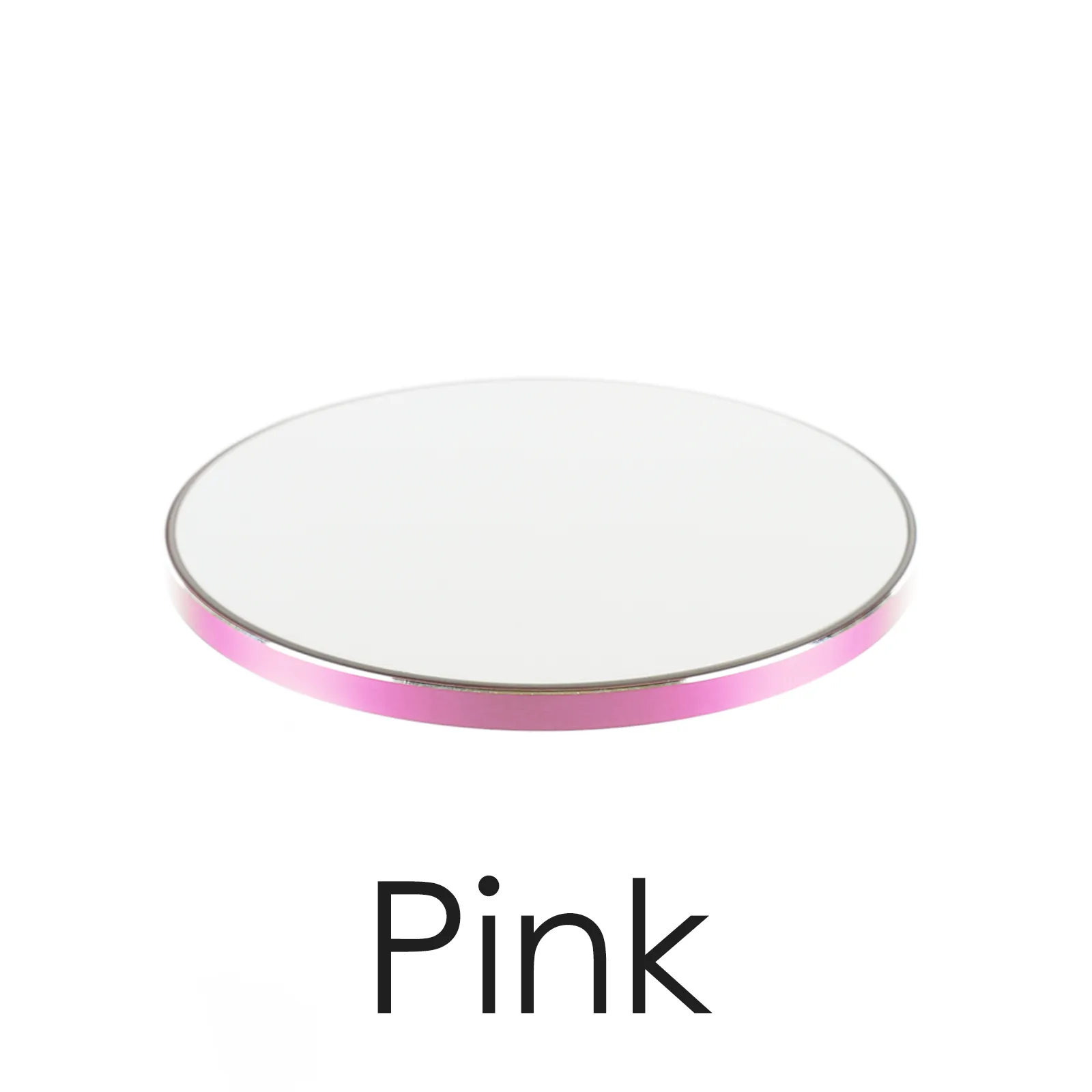 Personalised Wireless Charger with Stylish Text and Heart Accented Line on Pink Marble