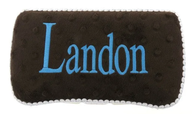 Personalized Baby Wipe Case, Chocolate Minky (Travel Size)