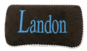 Personalized Baby Wipe Case, Chocolate Minky (Travel Size)